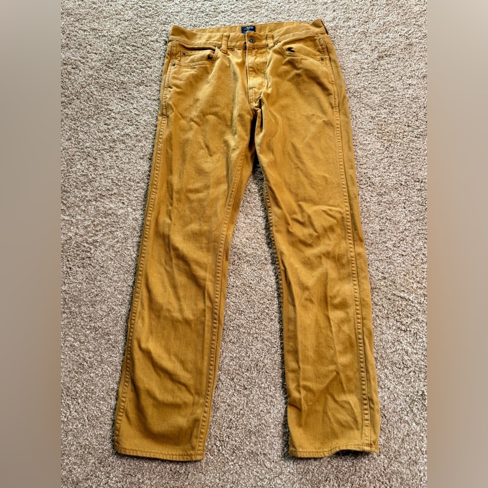 J. Crew Men’s Mustard Jeans 30 x 30 Sutton Pants Denim